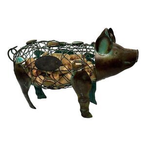 Pig Metal Cork Caddy Holder By Picnic Plus Displays Stores 45+  Wine Corks Decor